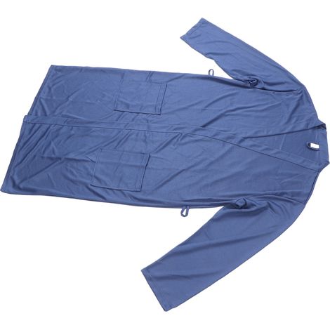 Peignoir doux pour homme, bleu marine, peignoir absorbant toutes saisons pour la maison (1/5)