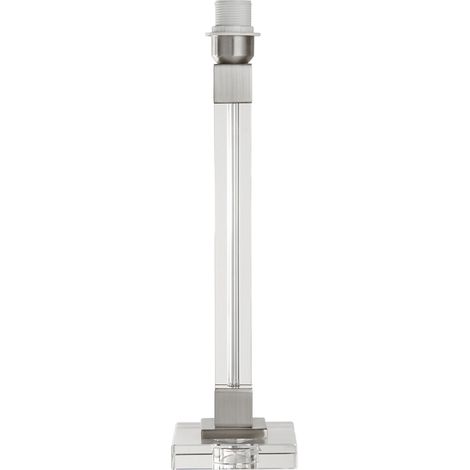 Lampada Da Scrivania Scarborough Cristallo Argento Senza Paralume 1 Luce E27