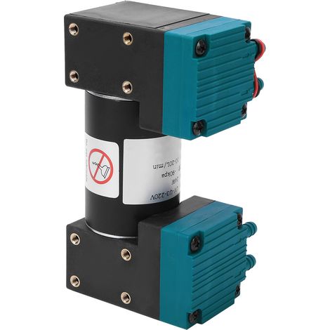 Mini-Vakuumpumpe mit hohem Fördervolumenstrom und geringem Geräuschpegel (-90–350 kPa, 24 W, 10–20 l/min, DC 12 V/DC 24 V/AC 220 V) (1/5)