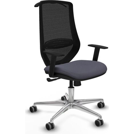 piqueras-y-crespo Sedia Mardos grigio scuro ergonomica