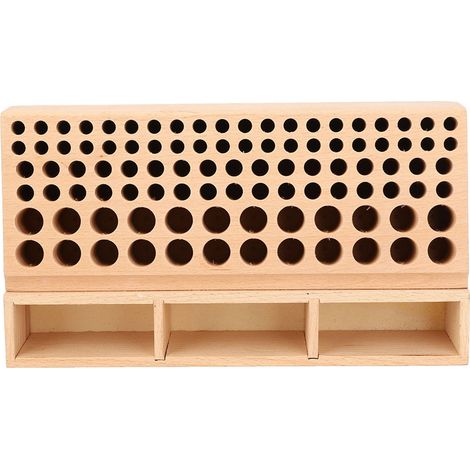 98 Trous Support Rangement Boîte Porte-Outils en Cuir Support Artisanat Manuel Organisateur 98 Alvéoles (1/5)