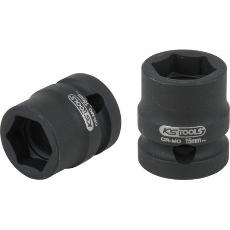 KS Tools 1/2" Sechskant-Kraft-Stecknuss, extra kurz, 15,0 mm (1/3)