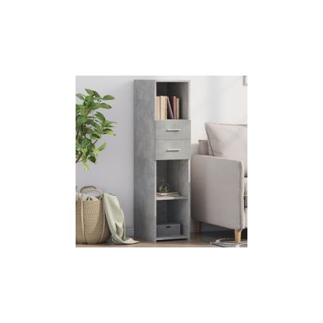 Buffet haut gris béton 30x42,5x124 bois d'ingénierie (1/5)
