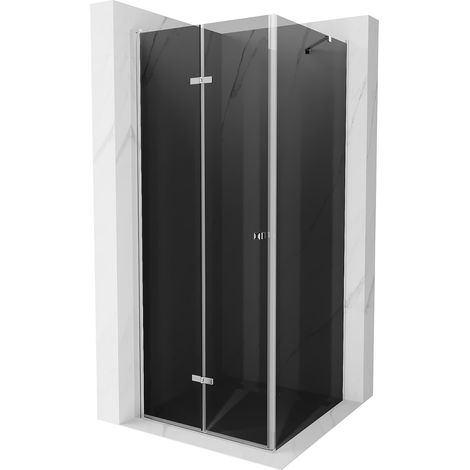 Cabine de douche pliante Mexen Lima 90 x 90 cm, graphite, chrome - 856-090-090-01-40 (1/5)