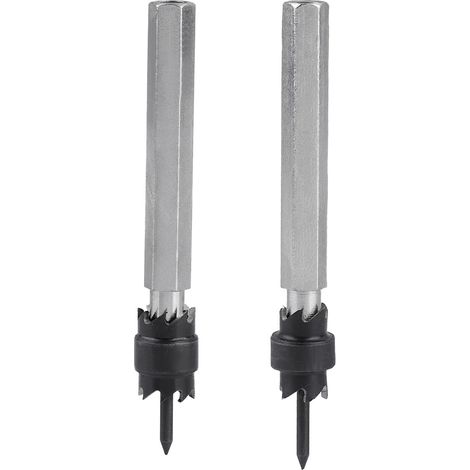 2 Stück HSS-Rotationspunktschweißbohrer mit Hartmetallbit 3/8" + 5/16" (1/5)