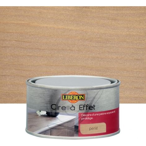 Cire à effet perlé 0,25 L – Nourrit et résiste aux taches – Compatible toutes essences de bois – Finition soyeuse et irisée – Liberon (1/5)