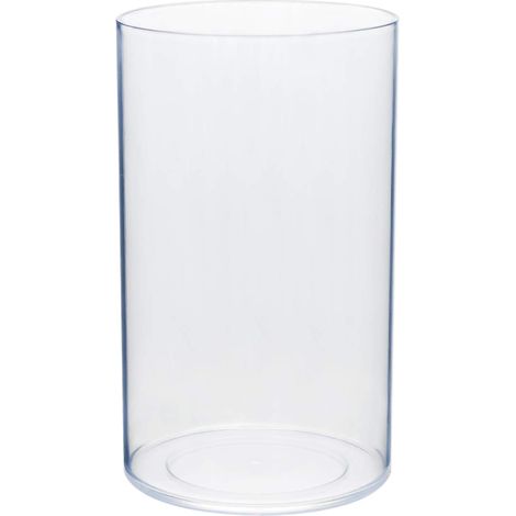 Vase à Fleurs cylindrique en Acrylique – Centre de Table décoratif pour la Maison ou Le Mariage – Plastique incassable – Rond de 12,7 x 20,3 cm de Haut – Transparent (1/5)