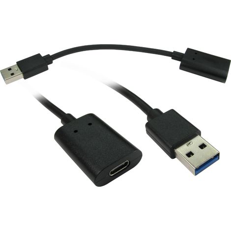 Câble USB RS PRO, USB-A 3.0 mâle vers USB-C femelle, 150mm ( Prix pour 1 )