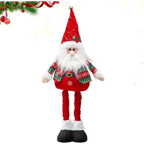 Lutins de Noël en Peluche Figurine de Père Noël Décor de Bureau en Peluche Décoration Intérieure Fête Fournitures pour Bureau Étagère Cheminée,Décoration Maison Étagère Jardin (1/5)