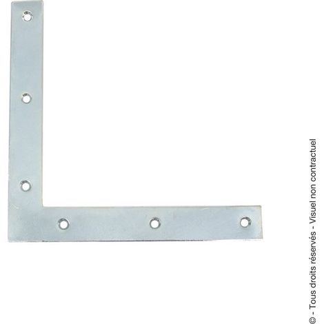 Equerre de fenêtre plate bouts carrés acier zingué 220 x 22 x 2 mm - TORBEL INDUSTRIE