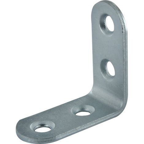 Équerre de chaise à bout rond, 30x30x15 mm, acier zingué