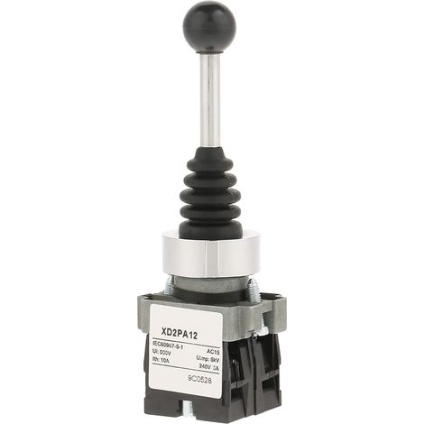 Commutateur à Joystick 2 Positions 2NO Commande électrique Autobloquante pour équipement Industriel de Remplacement XD2PA12 et Circuits de Relais Commutateur Bidirectionnel (1/5)