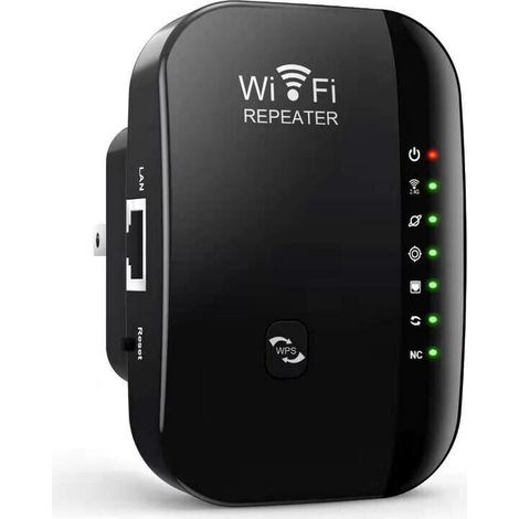 Nouveau 300M bun amplificateur de signal sans fil transmetteur d'extension de réseau AP booster répéteur (noir) (1/4)