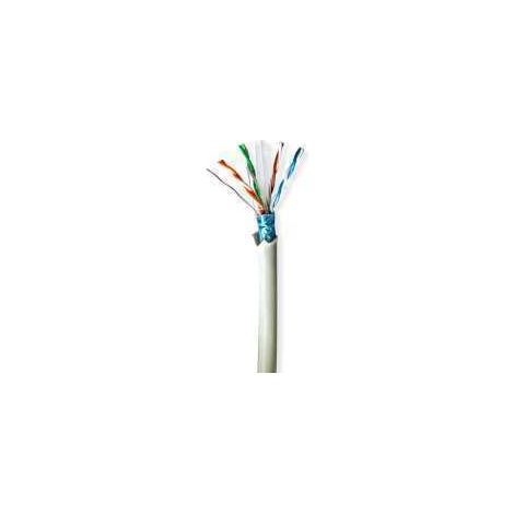 Rollo de cable de red cat6 fijo futp cobre desnudo 500 metros interior redondo lszh gris caja de regalo