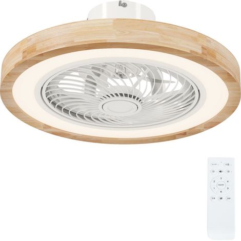 Deckenventilator mit Beleuchtung Fernbedienung LED Ventilator Deckenleuchte Dimmbar mit RGB-Farbe, 6 Geschwindigkeiten 40 W Lampe mit Ventilator, Timer umkehrbar für Schlafzimmer Natur 50 cm