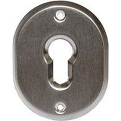 5PZ BOCCHETTE OVALI OTTONE CROMO SATINATO CILINDRI SAGOMATI mm70x90h