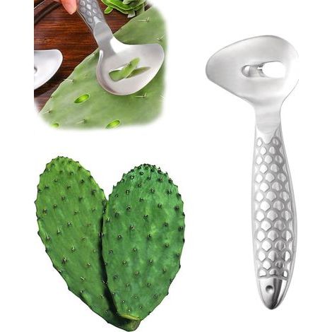 Kaktusschäler, Kaktuslöffel, Schälmesser, Küchenmesser mit langem Griff, 1 Stück (1/5)