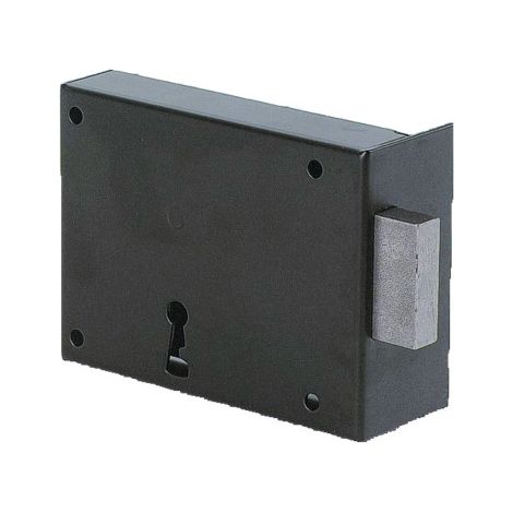 Serrure pêne dormant noir 95mm droite - JPM - 105000-01-1Y (1/2)