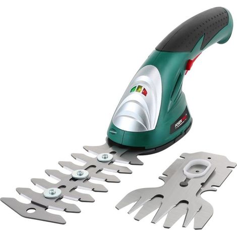 7,2-V-Akku-Grasschere – 2-in-1 mit 83-mm- und 120-mm-Klingen – 1100-U/min-Motor für Schnittlängen bis zu 8 mm – 1500-mAh-Li-Ionen-Akku (1/5)