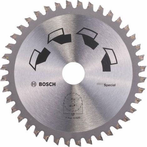 Bosch – Lame de scie circulaire 130mm – 40 dents pour bois, plastique et métaux non ferreux – Alésage 20mm, bague de réduction 16mm (1/2)