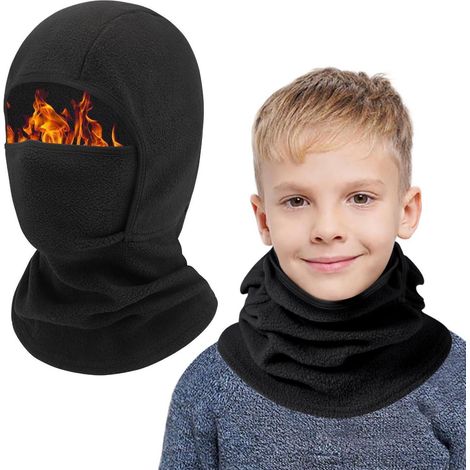 Kinder Sturmhaube Winter warm winddicht Fleece Skimaske Radfahren Gesichtsmaske unter Helm (1/5)