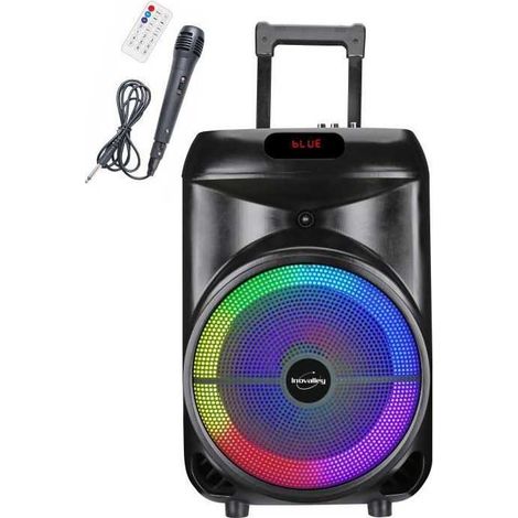 Enceinte trolley - INOVALLEY - KA122 - 700W - Bluetooth - Lumineuse (1/3)