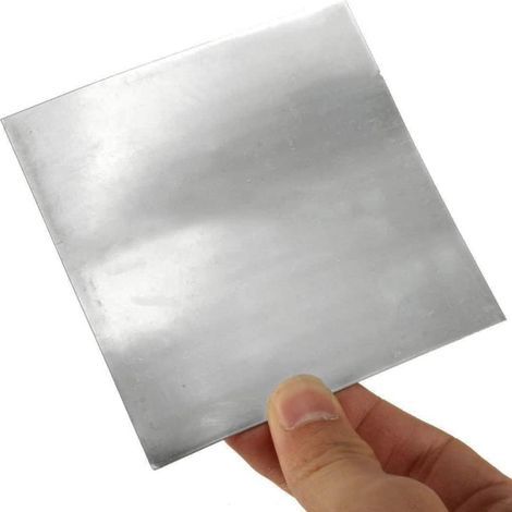 - Plaques de zinc pur à 99,9 % pour laboratoire scientifique (100 x 100 x 0,2 mm) - Argenté - 10 plaques