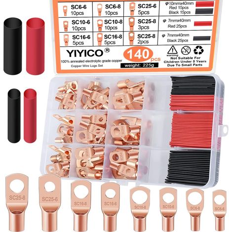 Electrical Crimp Lugs Cable Lugs 60pcs Crimp Terminals (1/5)