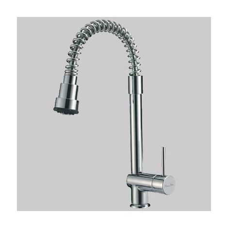 MONOCOMANDO LAVELLO CON MOLLA E DOCCETTA ESTRAIBILE  Cromo     PORTA & BINI