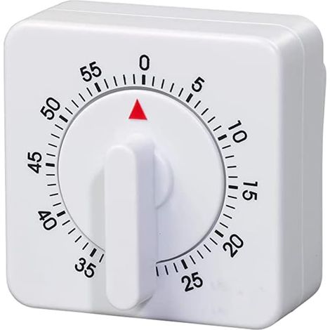 Kleiner mechanischer quadratischer Pendel-Timer, 60 Minuten/1 Stunde tragbar, keine Batterie für Rotationssteuerung erforderlich (1/4)