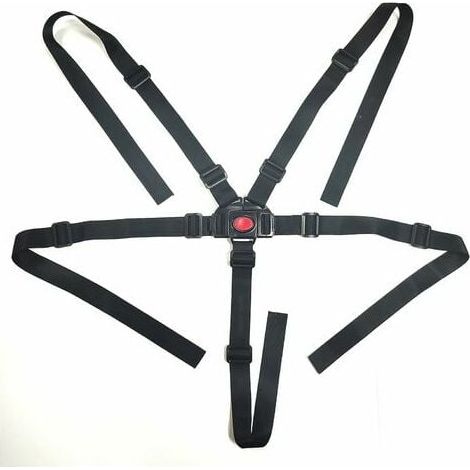 Harnais de Sécurité pour Bébé,5 Points Bébé Ceintures Réglable Sangle de Sécurité pour Poussette Universel Chaise Haute Enfants Noir (1/5)