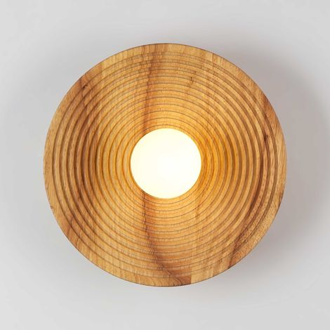 Applique design en bois "RIANNE" - G9 - Ø28cm