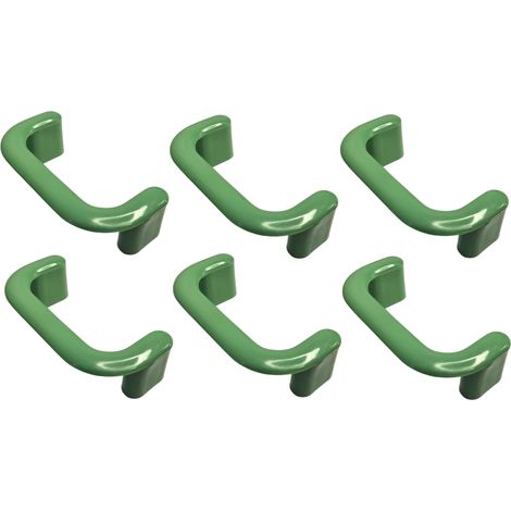 6x Poignée de meuble entraxe 64 mm plastique placard porte cuisine armoire tiroir buffet maison, vert (1/4)