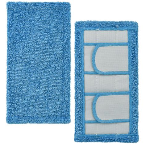 2 pièces swiffer plat collant mop chiffon mop coussin microfibre mop tête de mop tissu de remplacement (1/5)