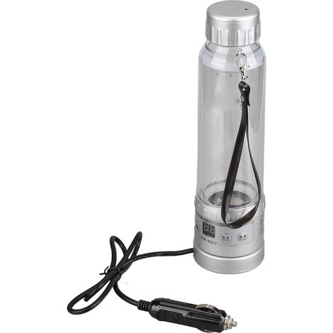 Bouilloire électrique de voiture 12V/24V transparente, grande capacité 280ml, portable et multifonctionnelle, couleur argent. (1/5)