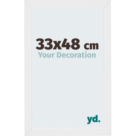yd. - Cadre photo 33x48 - Blanc Brillant - MDF - Mura