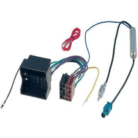 Adaptateur ISO autoradio compatible avec VW ap02 + Adaptateur Antenne