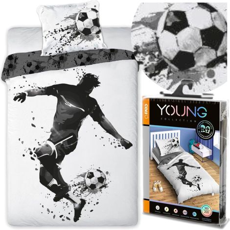 Juego de ropa de cama juvenil de fútbol americano, 160 x 200 cm, 100 % algodón. (1/4)