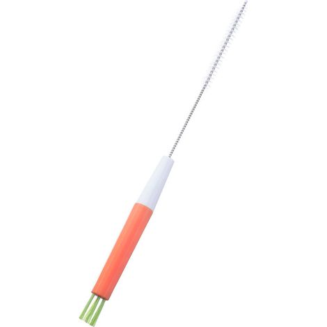 Brosse de nettoyage pour pailles Acier inoxydable flexible Poils en nylon Réutilisable pour gobelets et bouteilles (1/5)
