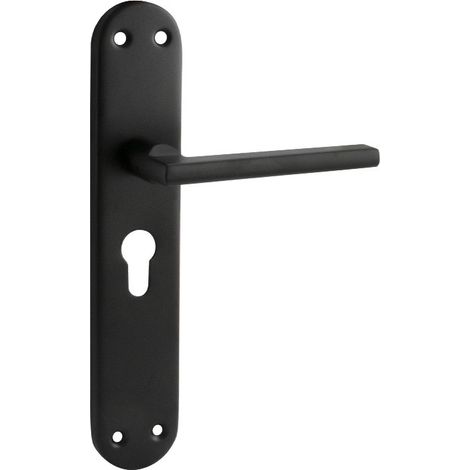 Juego Manillas Lisas Negro Aluminio Inther - 47Mm