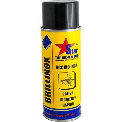 BRILL-INOX spray 400 ml lucidante brillantante rapido per superfici inox 3 PEZZI