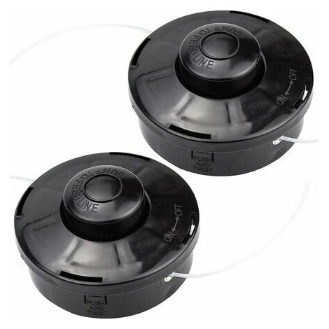 Lot de 2 Tête de débroussailleuse Universelle Nylon Bobine de Rechange de Tondeuse Débroussailleuse Tête De Coupe M10 X 1,25 pour Débroussailleuse Thermique à Essence (1/5)