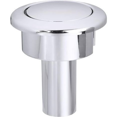 1 Bouton poussoir, Tête ronde, ABS, Chromé, Pour réservoir 38-44 mm, Salle de bain (1/5)