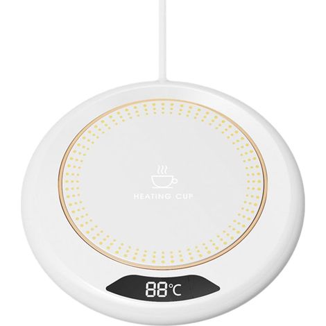 Chauffe-café électrique, connexion USB, garde votre boisson chaude n'importe où, économe en énergie (blanc),