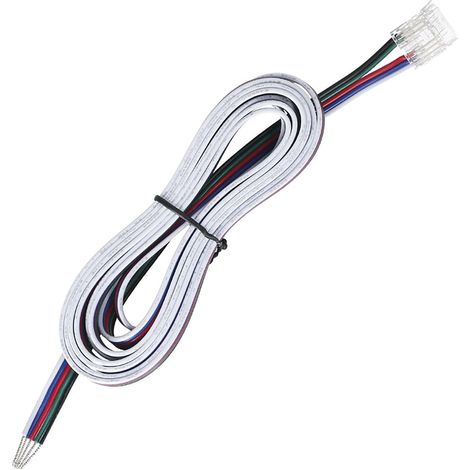 Anschlussleitung Clip 2000mm LED-Band COB RGB+WW, Verbindungsleitung Direktverbinder LED-Netzgerät, starke Verbindung, Kunststoff, 24 V/DC, 3,5 A, 2000mm Länge
