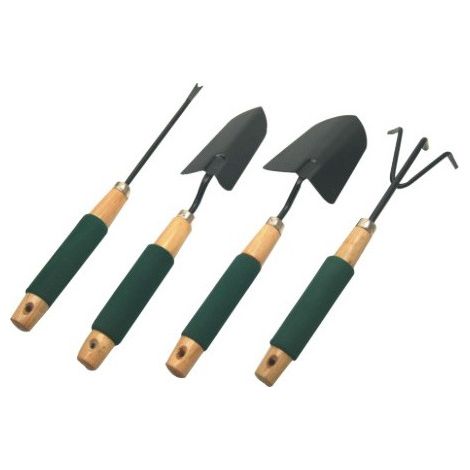 Set outils de jardinage 4 pcs - Manche bi-matiere