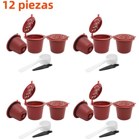Filtres rechargeables 30-3 pièces pour machine à café Nespresso, capsules réutilisables avec cuillère et brosse, dosettes de café (1/4)