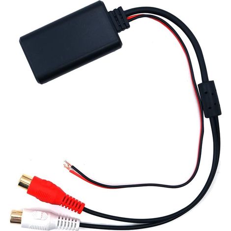 Adaptateur Bluetooth pour voiture, module récepteur auxiliaire Bluetooth universel ABS, 2 adaptateurs RCA AUX-IN pour audio de voiture (1/5)