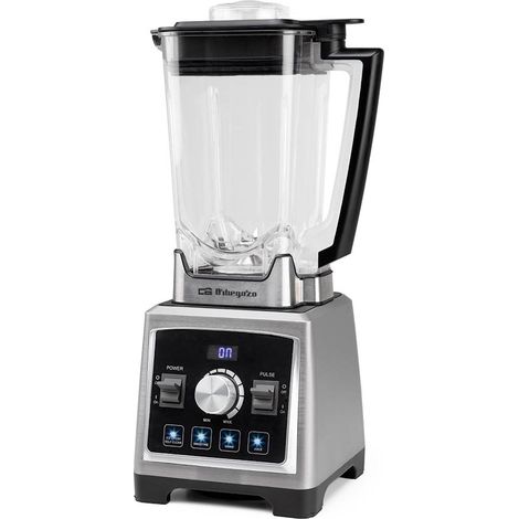 Orbegozo bv 9800 frullatore de bicchiere professionale 1500w - 2l tritan bicchiere - lame in acciaio inox - 8 velocità e 5 programmi preimpostati - pulizia facile