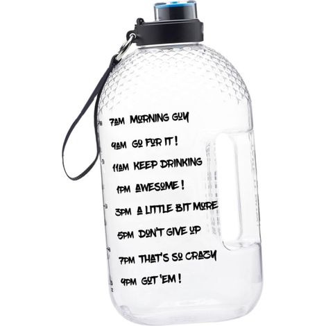 Gourde de 7 litres avec inscription motivante, grande capacité, pour le sport et la salle de sport (1/5)